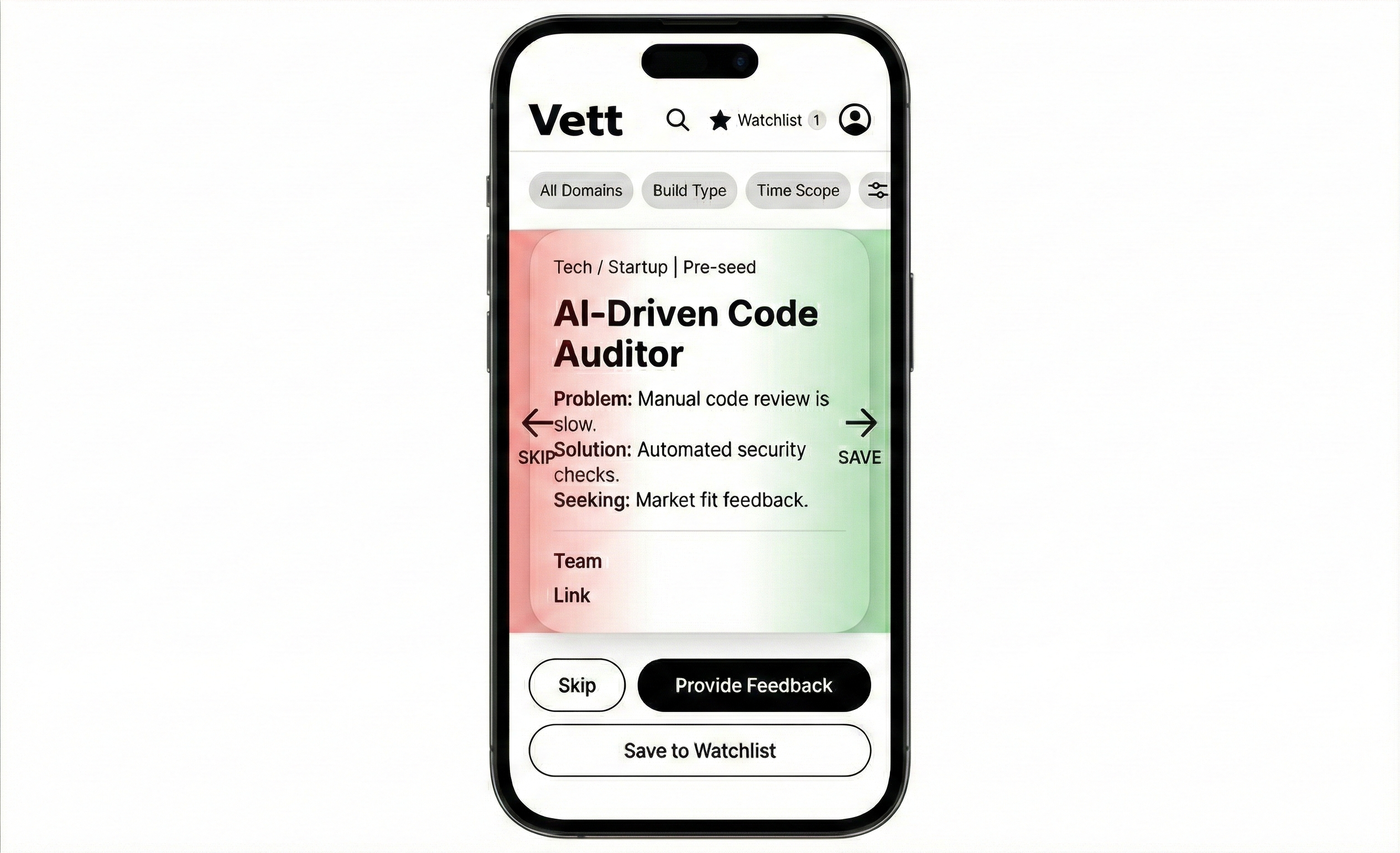 Vett Mobile App Mockup